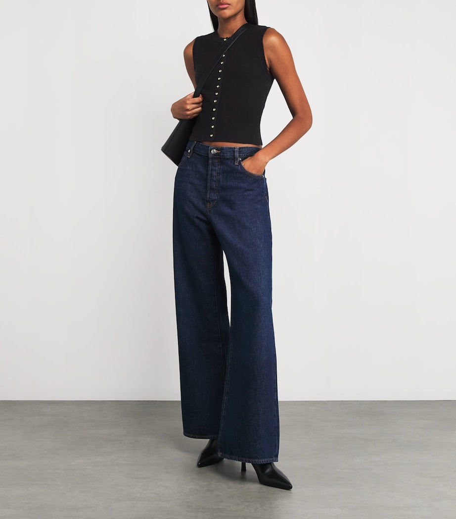 Claudie Pierlot Black Wool Sleeveless Cardigan