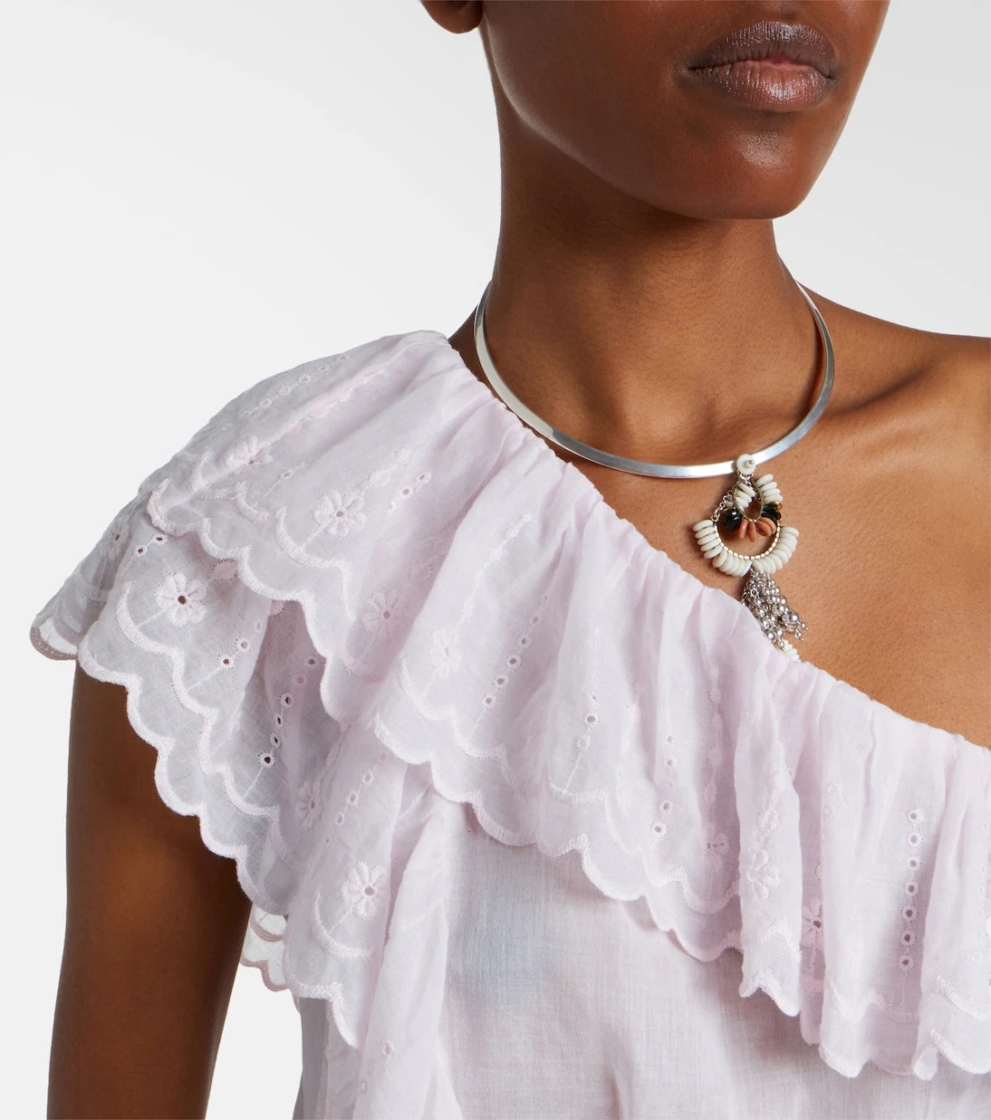 Marant Etoile - Lalia embroidered ruffled minidress