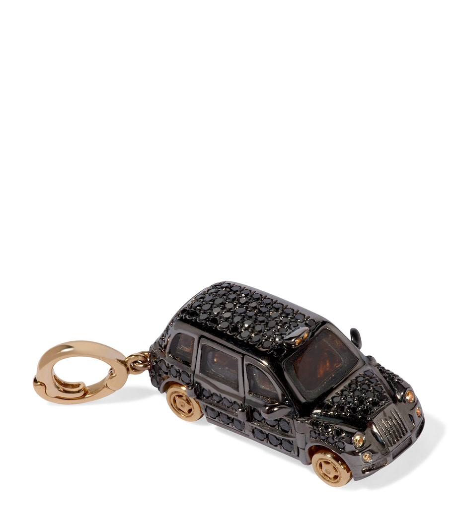 Annoushka x Harrods Yellow Gold, Diamond and Sapphire My Life in Charms London Black Taxi Charm