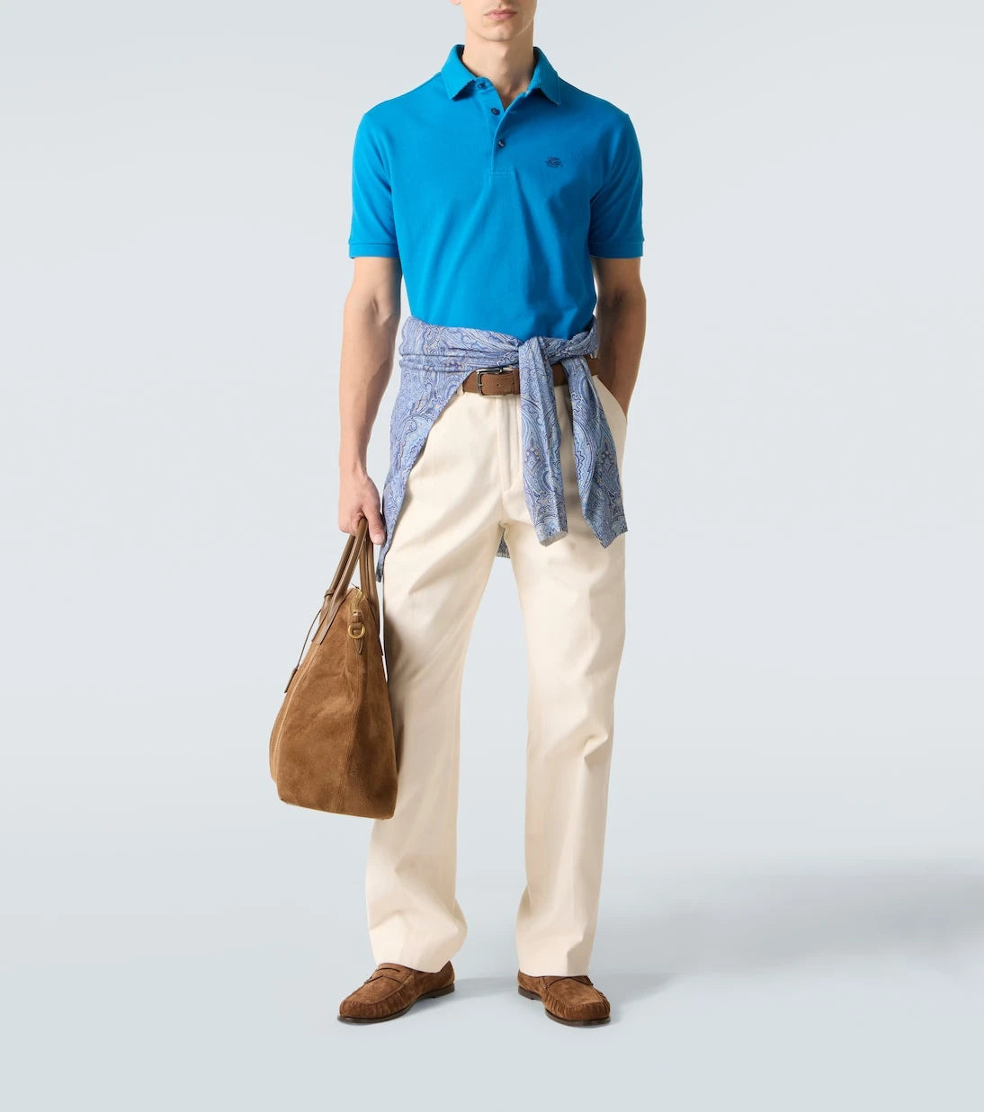 Etro - قميص بولو بيجاسو قطن