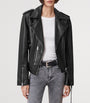Black Leather Balfern Biker Jacket
