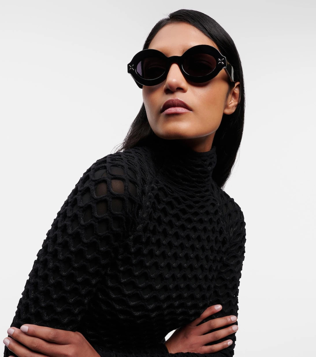Alaïa - نظارات شمسية بيضاوية