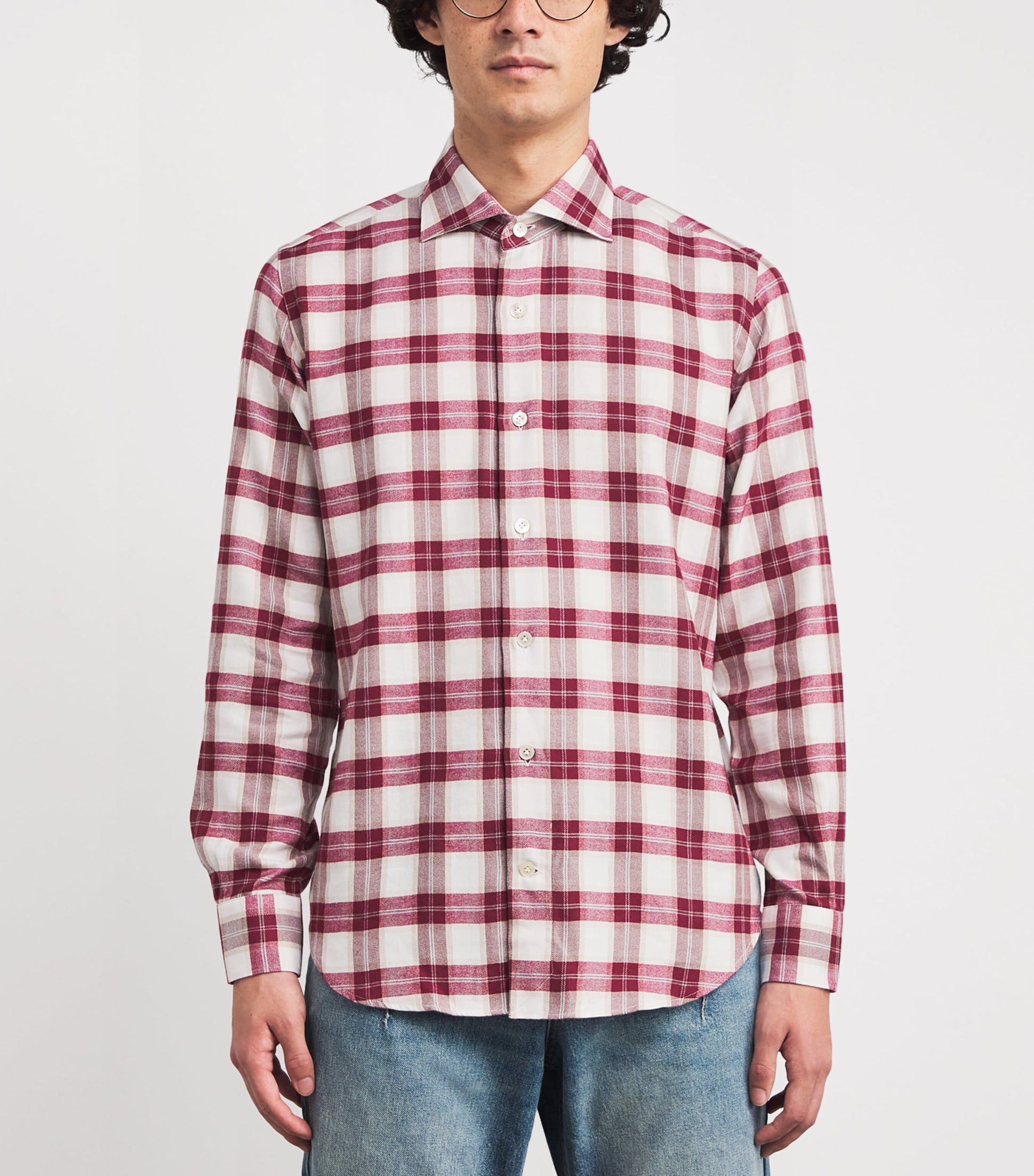 Cotton-Blend Check Shirt