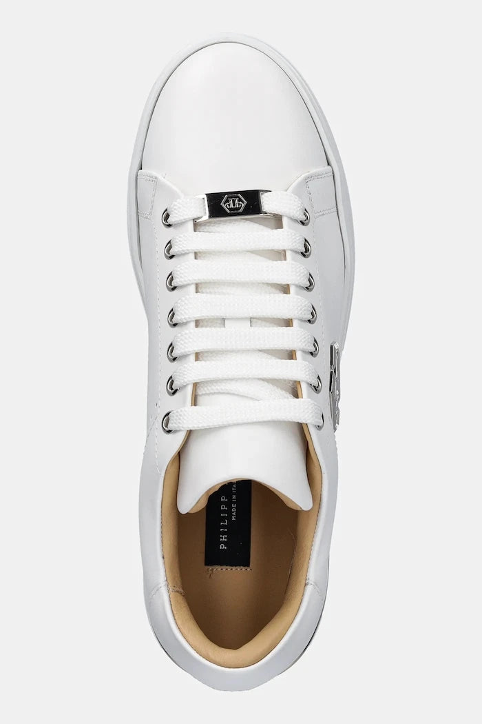 Кожени маратонки Philipp Plein Nappa Lo-Top Hexagon