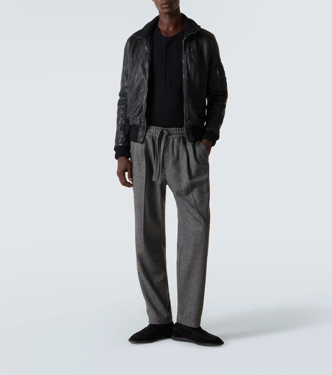 Dolce&Gabbana - Leather bomber jacket