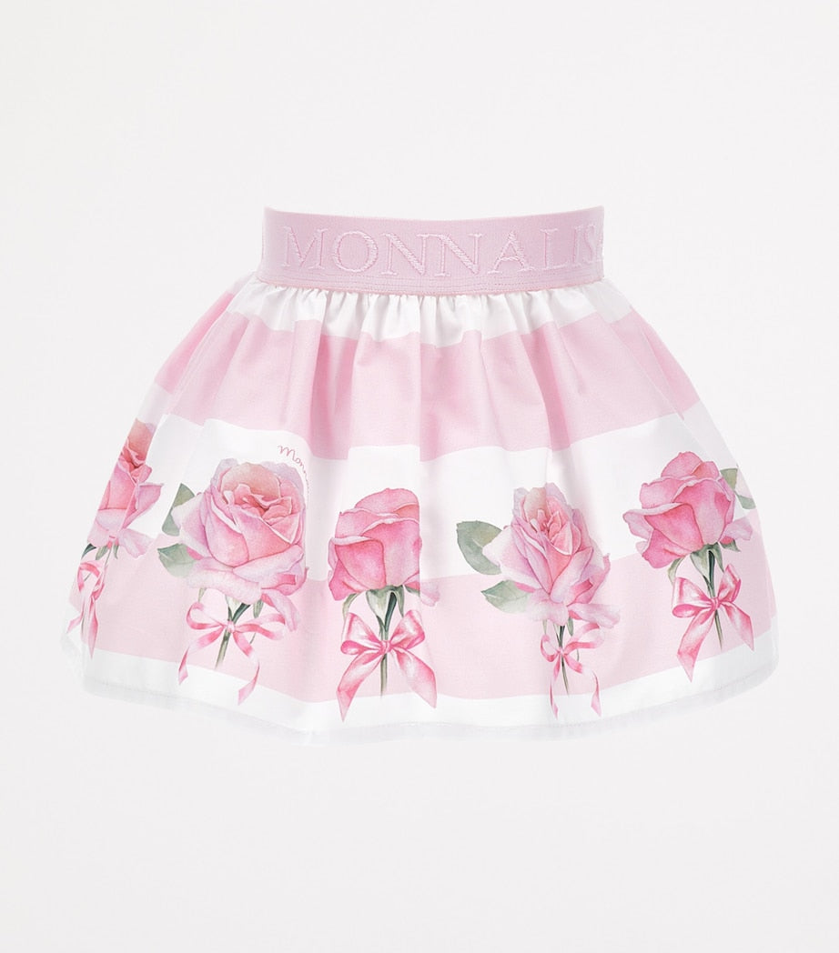 Rose Motif Stripe Skirt (3 Months - 3 Years)