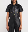 Maje Black Cropped Leather Jacket