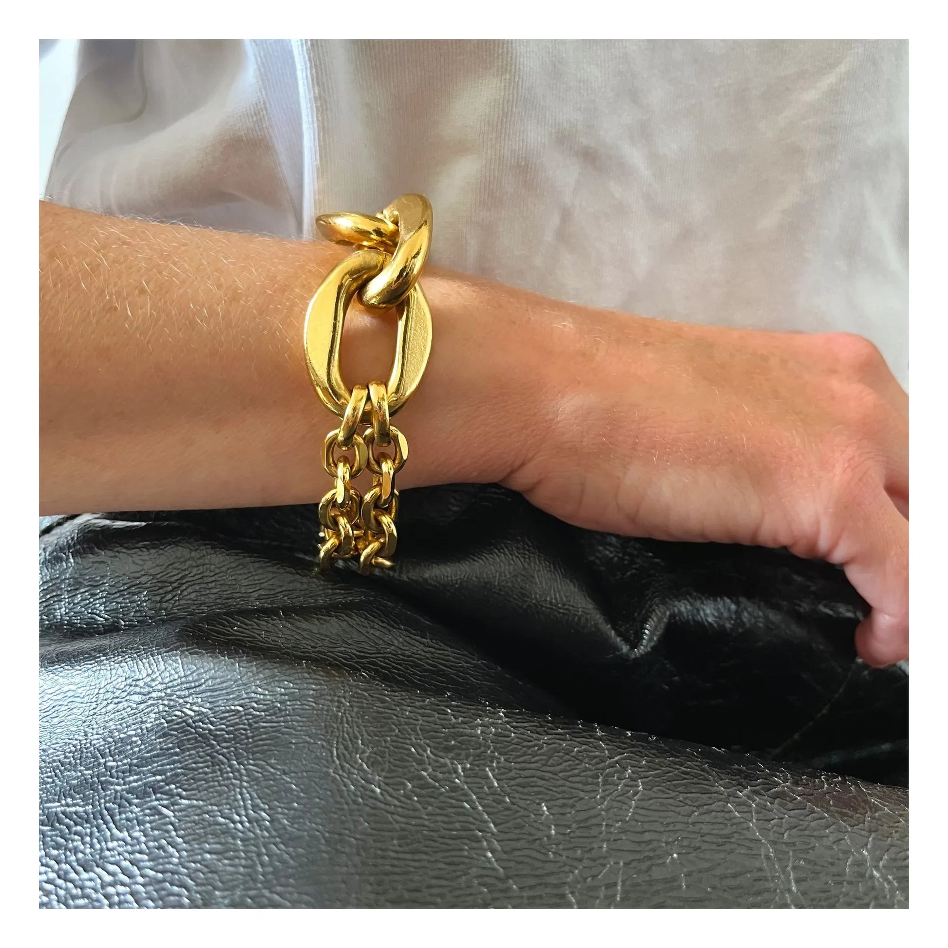 Perrine Taverniti - Edgar Double Chain Bracelet | Gold