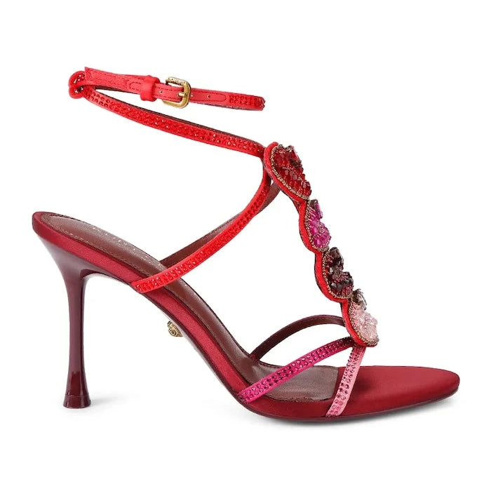 Kurt Geiger London yüksek topuklu sandalet Kiss Sandal Pink Comb Fabric