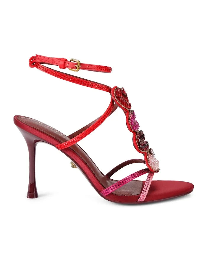 Kurt Geiger London yüksek topuklu sandalet Kiss Sandal Pink Comb Fabric