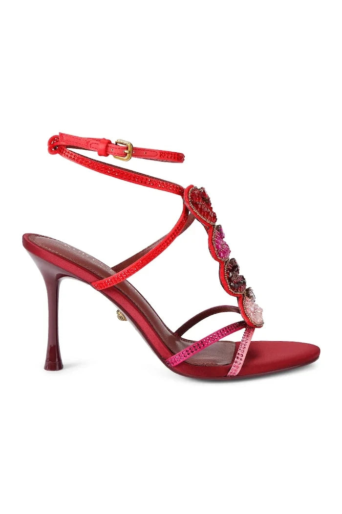 Kurt Geiger London yüksek topuklu sandalet Kiss Sandal Pink Comb Fabric