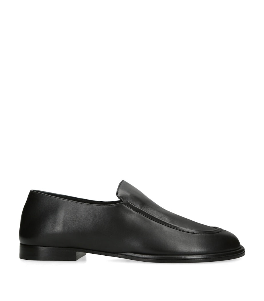 NEOUS Black Leather Polaris Loafers