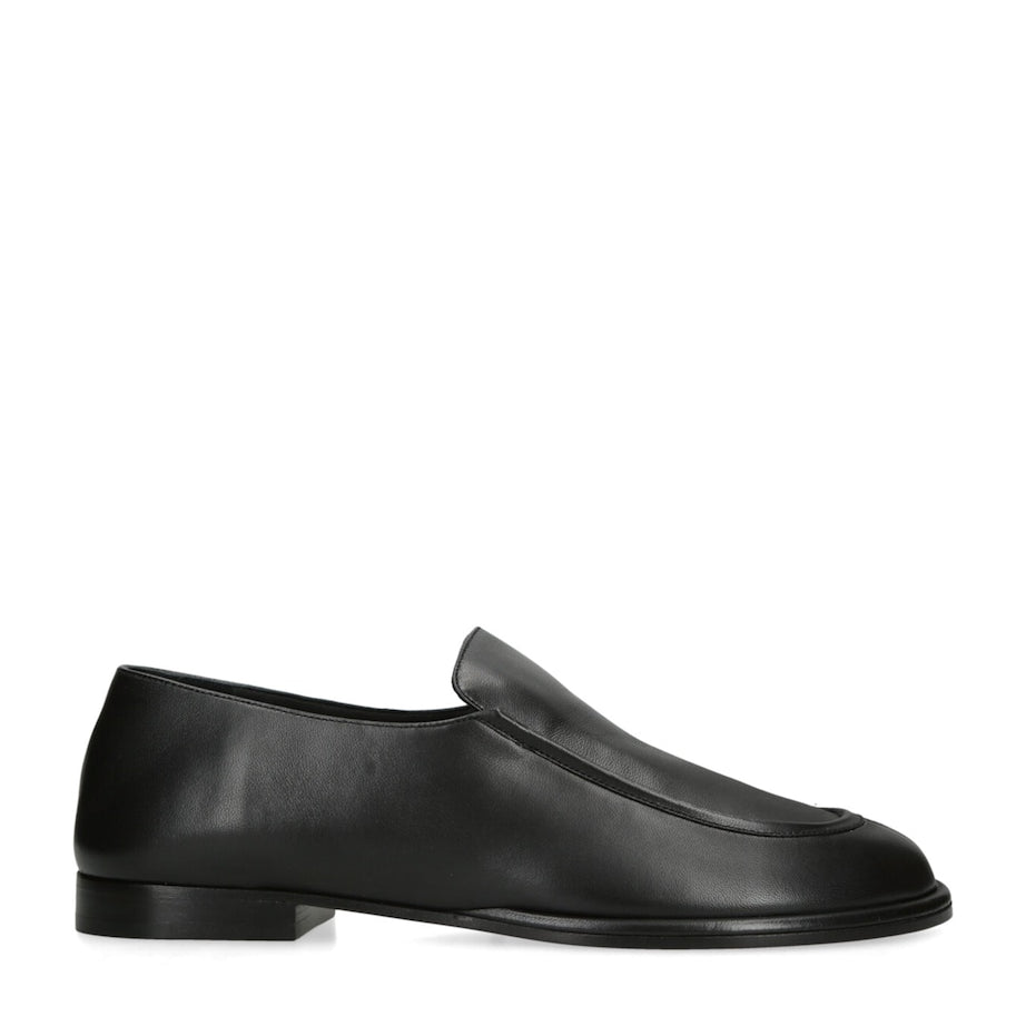 NEOUS Black Leather Polaris Loafers