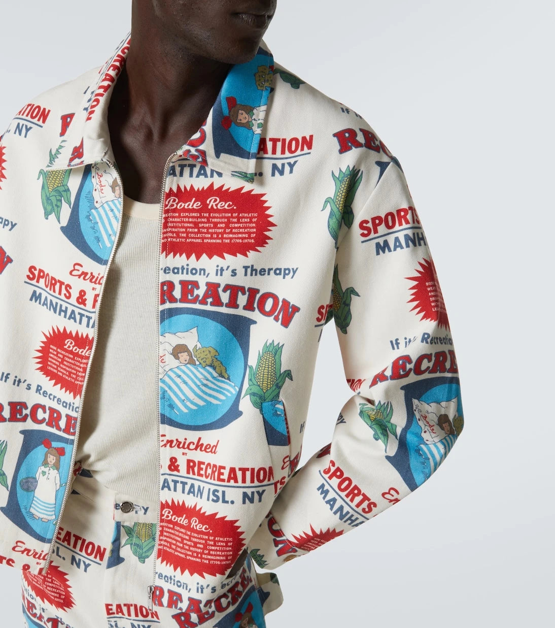 Bode - Enrichment printed cotton jacket