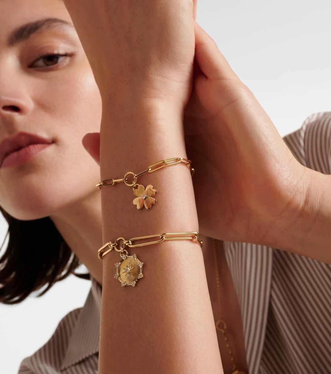 FoundRae - Spark Love 18kt gold chain bracelet with diamonds