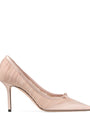 Jimmy Choo Love 85 Draped Mesh Pumps