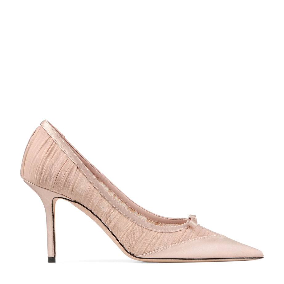 Jimmy Choo Love 85 Draped Mesh Pumps
