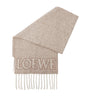 LOEWE Beige Alpaca-Blend Logo Scarf