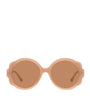 Pink Round Flower Sunglasses