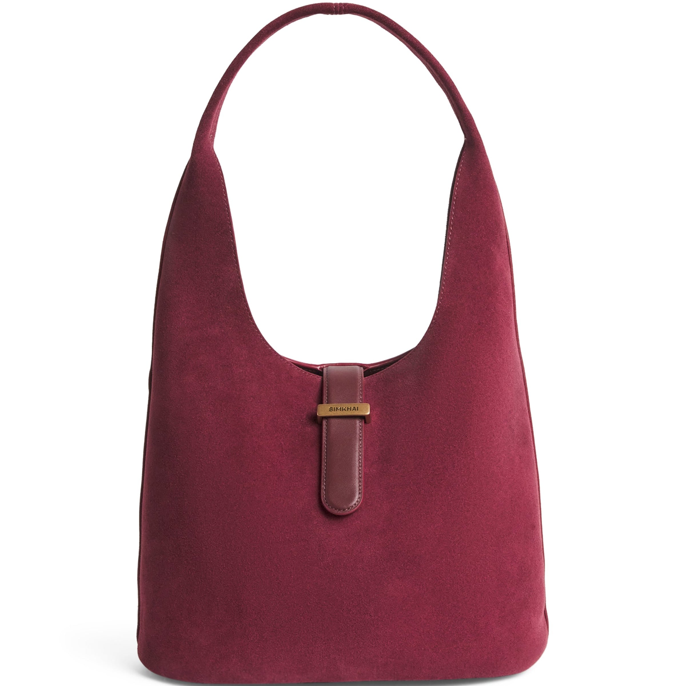 Simkhai Red Suede Khai Shoulder Bag