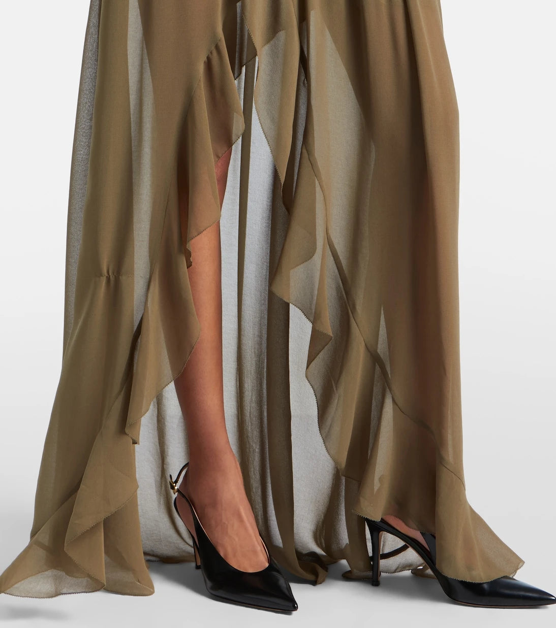Jacques Wei - Asymmetric draped maxi skirt