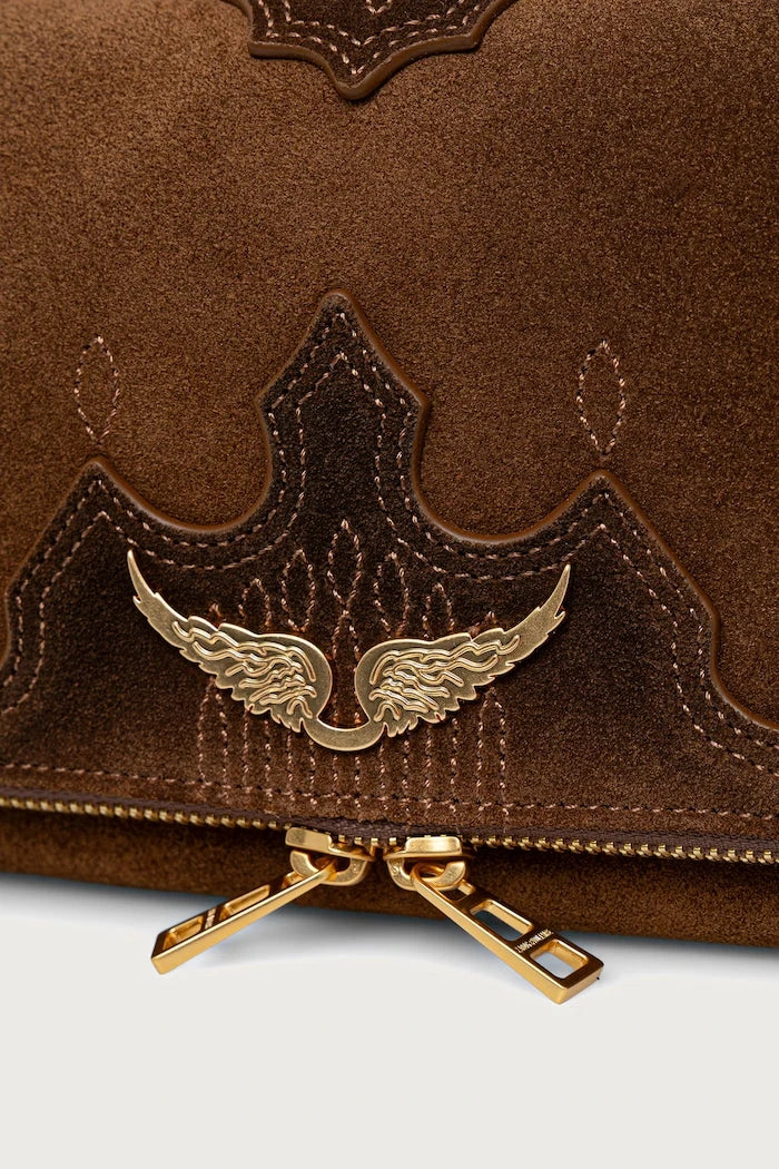 Kadın süet crossbody çanta