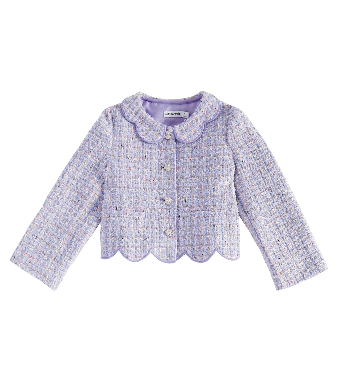 Self-Portrait Kids - Scalloped bouclé jacket