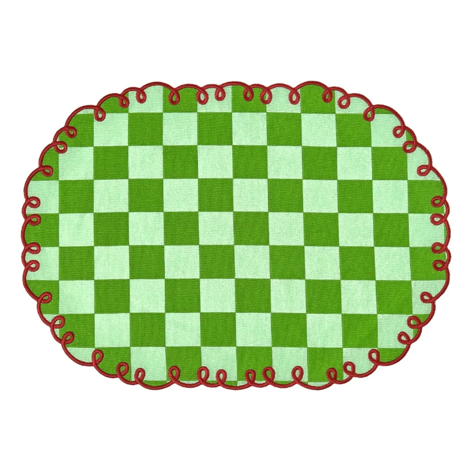 Bitossi - Dama Verde gingham placemats - Set of 2  | Green