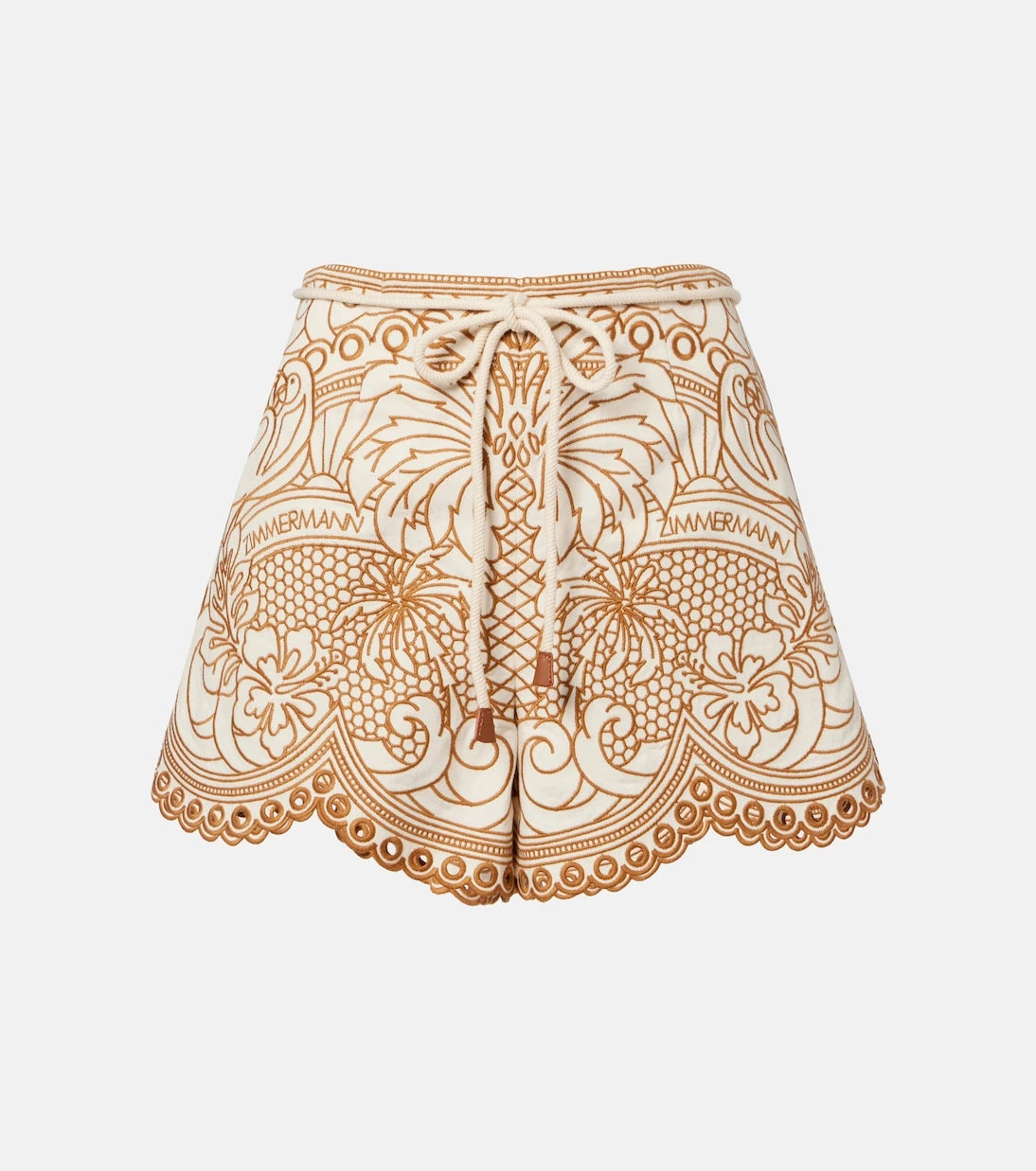Zimmermann - Como embroidered cotton shorts