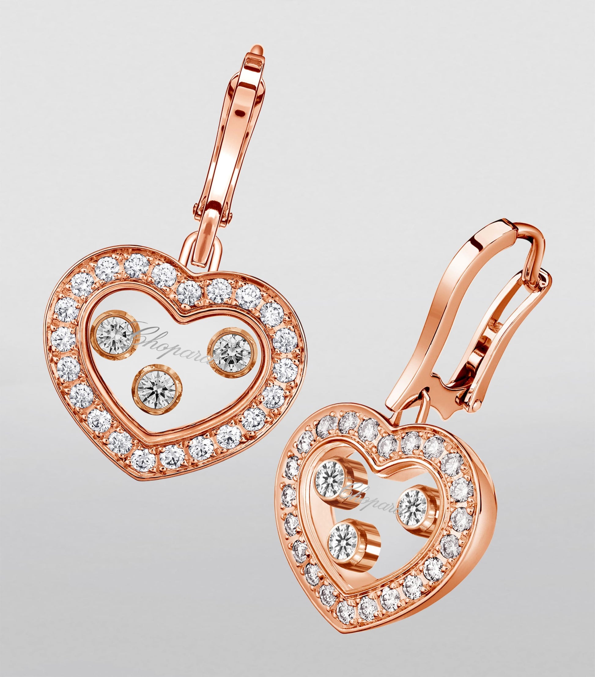Rose Gold and Diamond Happy Diamonds Earrings