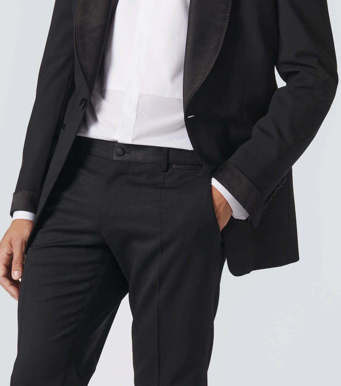 Dolce&Gabbana - Wool and silk-blend tuxedo pants