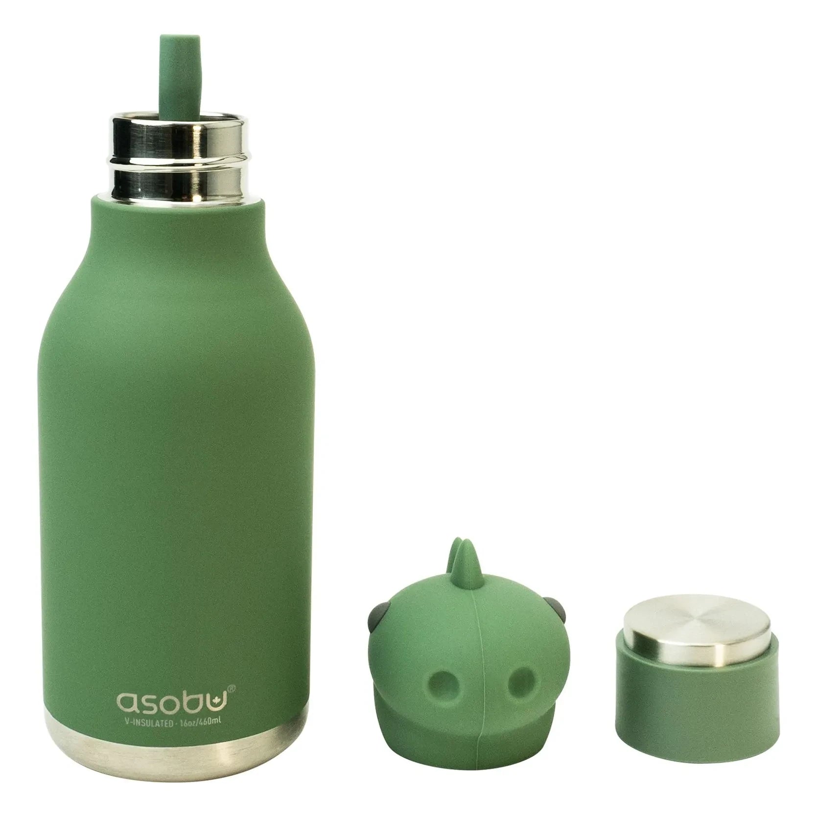 Asobu - Dinosaur stainless steel water bottle | Green