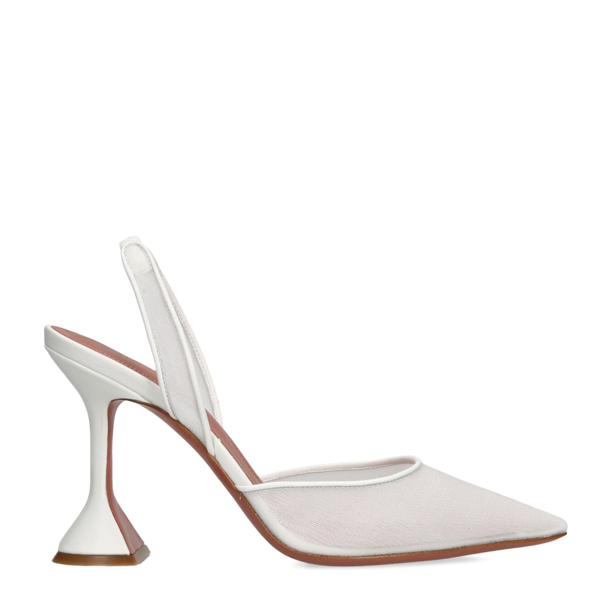 Mesh Holli Slingback Pumps 95 WHITE