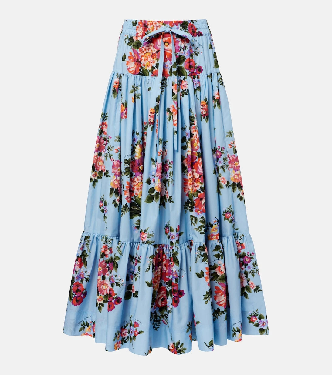 Dolce&Gabbana - Floral cotton poplin maxi skirt