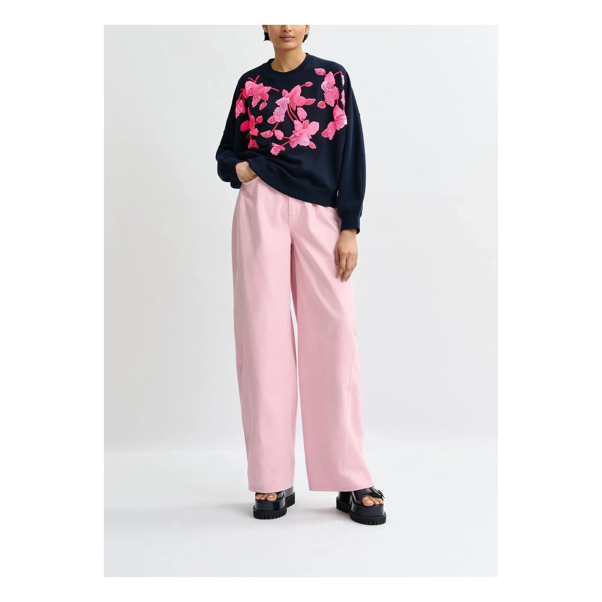 Essentiel Antwerp - Sweat Jaga Broderies | Navy blue