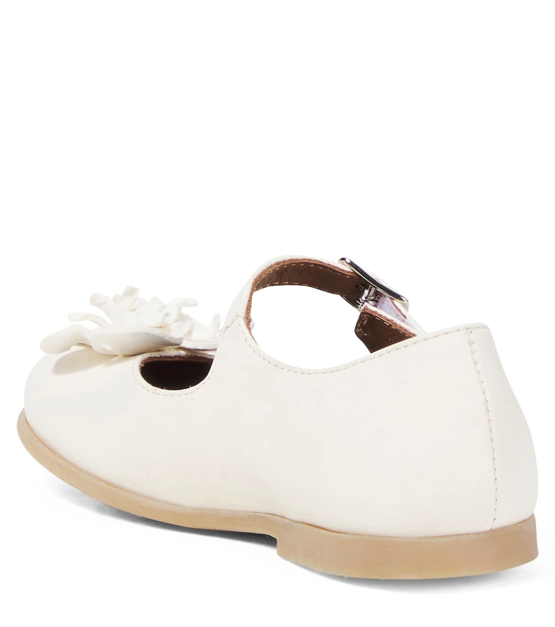 PèPè - Floral-appliqué leather ballet flats