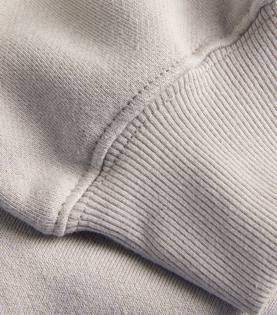 ÉTERNE Beige French Terry Cropped Sweatshirt