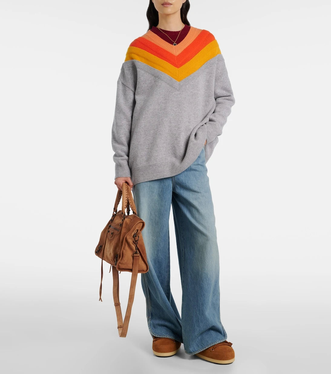 Moon Boot - EVX shearling-trimmed suede mules