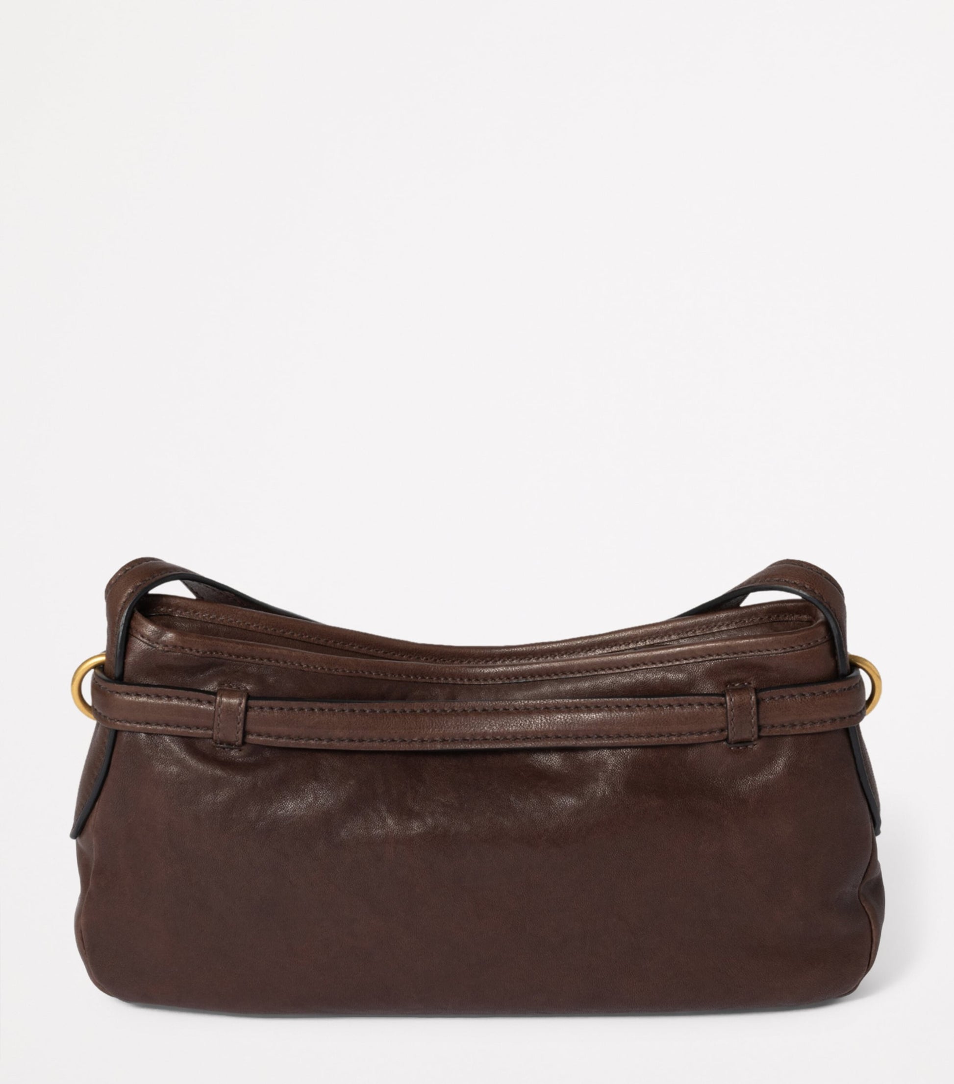 Brown Nappa Leather Aventure Shoulder Bag