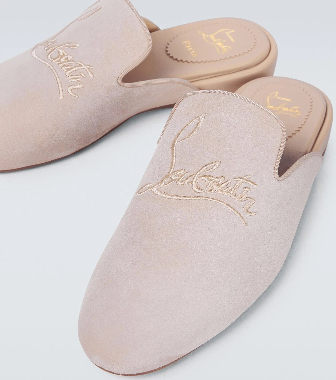Christian Louboutin - Navy Coolito Flat mules
