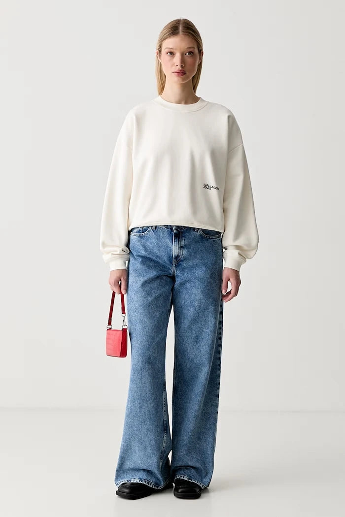 Karl Lagerfeld Jeans Kadın Pamuklu Oversize Sweatshirt