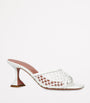 White Leather Lupita Net Mules 70