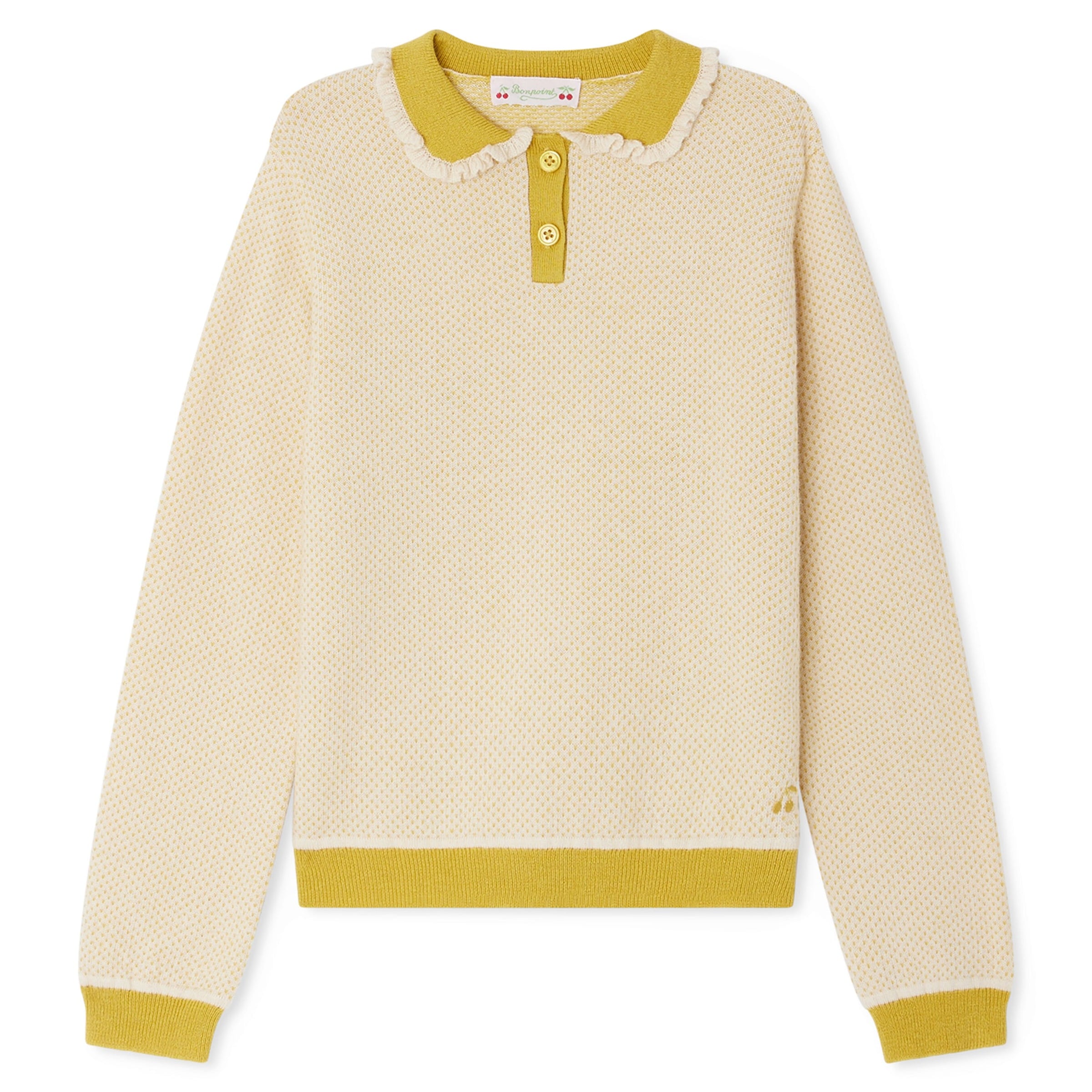 Bonpoint Wool-Cotton Polo Sweater (4-8 Years)