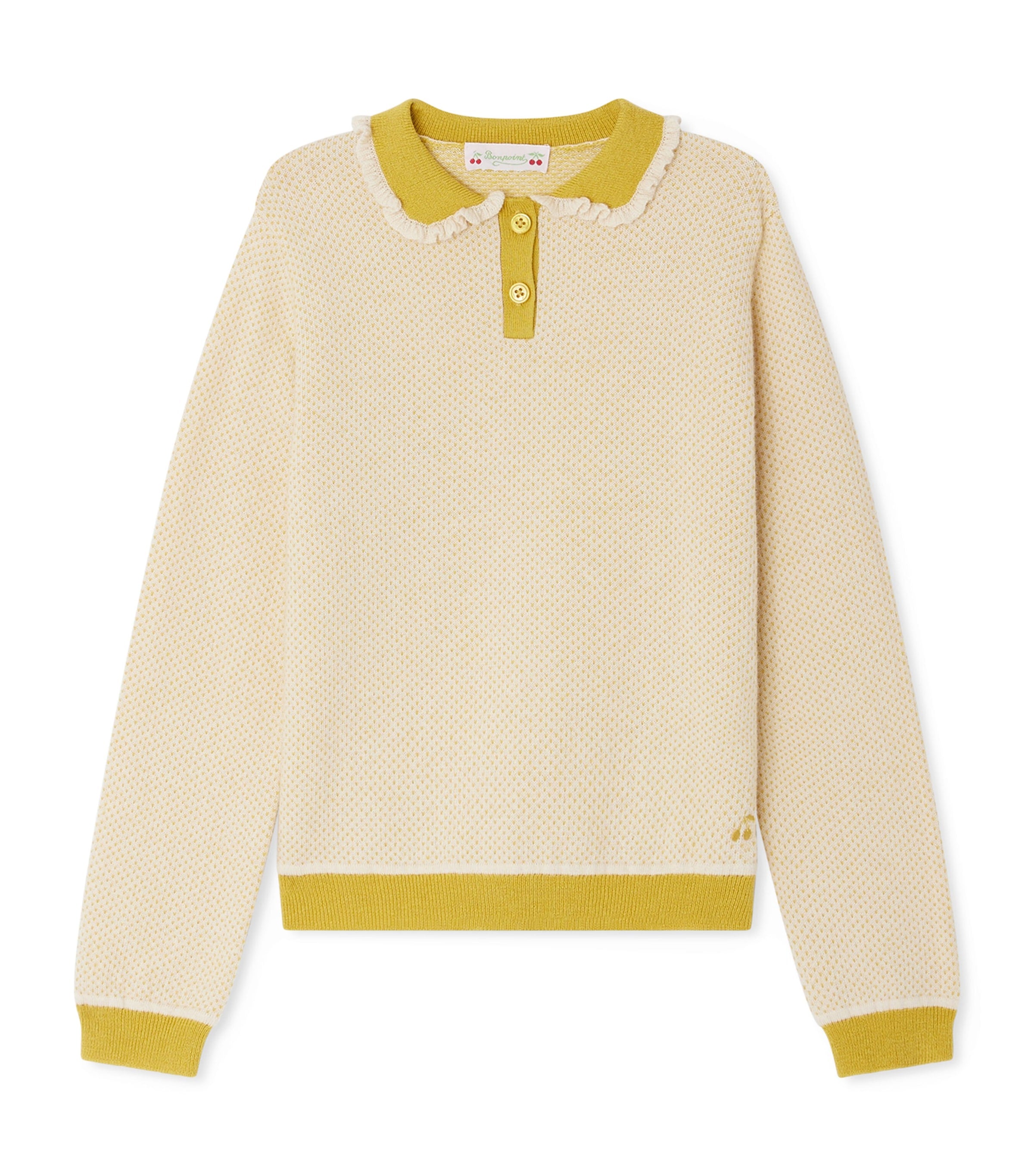 Bonpoint Wool-Cotton Polo Sweater (4-8 Years)