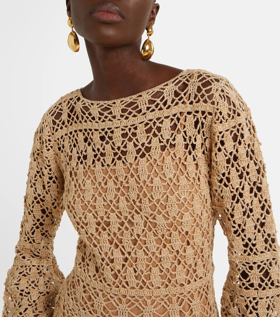 Anna Kosturova - Bianca cotton crochet maxi dress