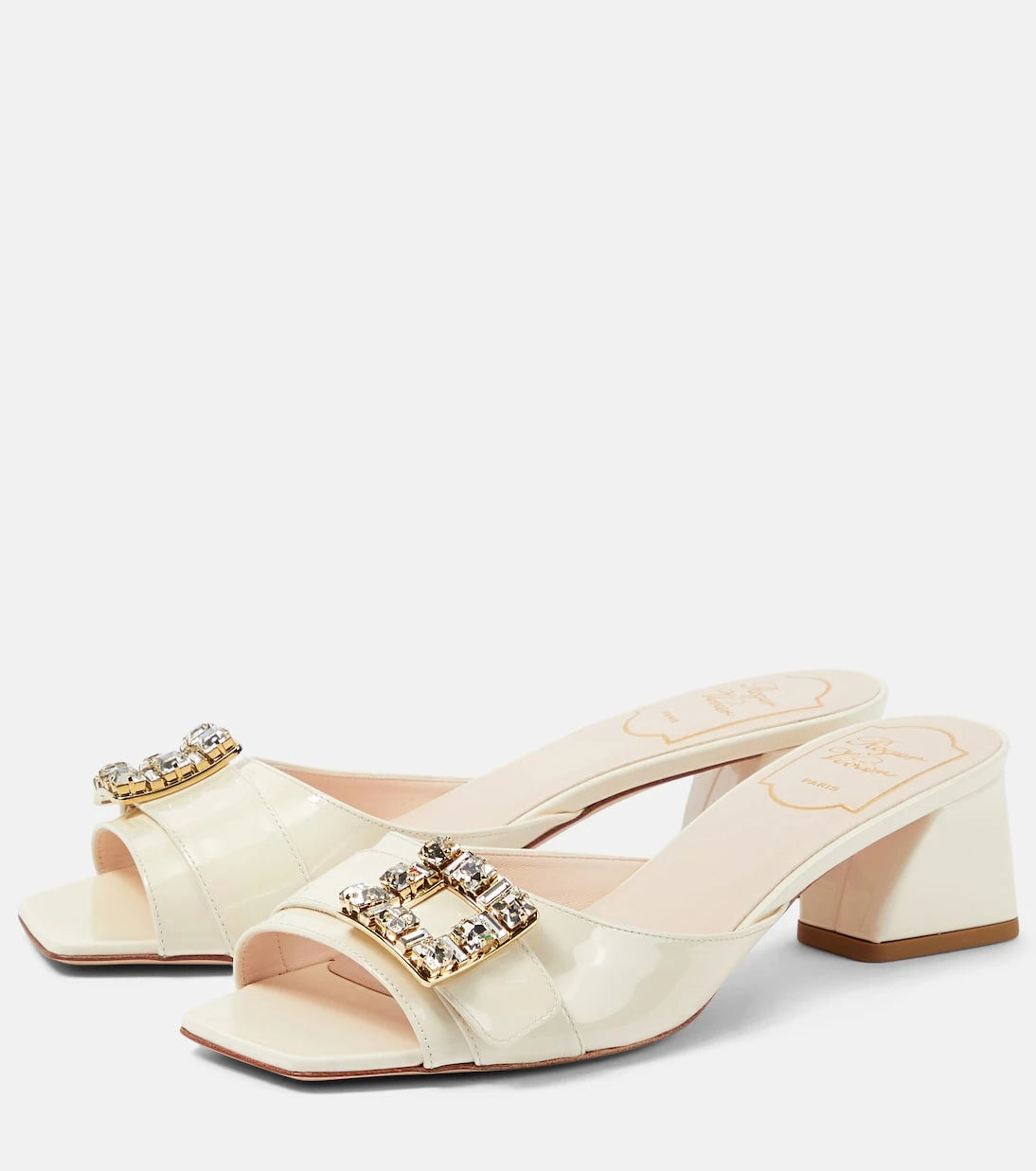 Roger Vivier - BikiViv embellished patent leather mules