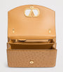 Ostrich Leather Vain Shoulder Bag