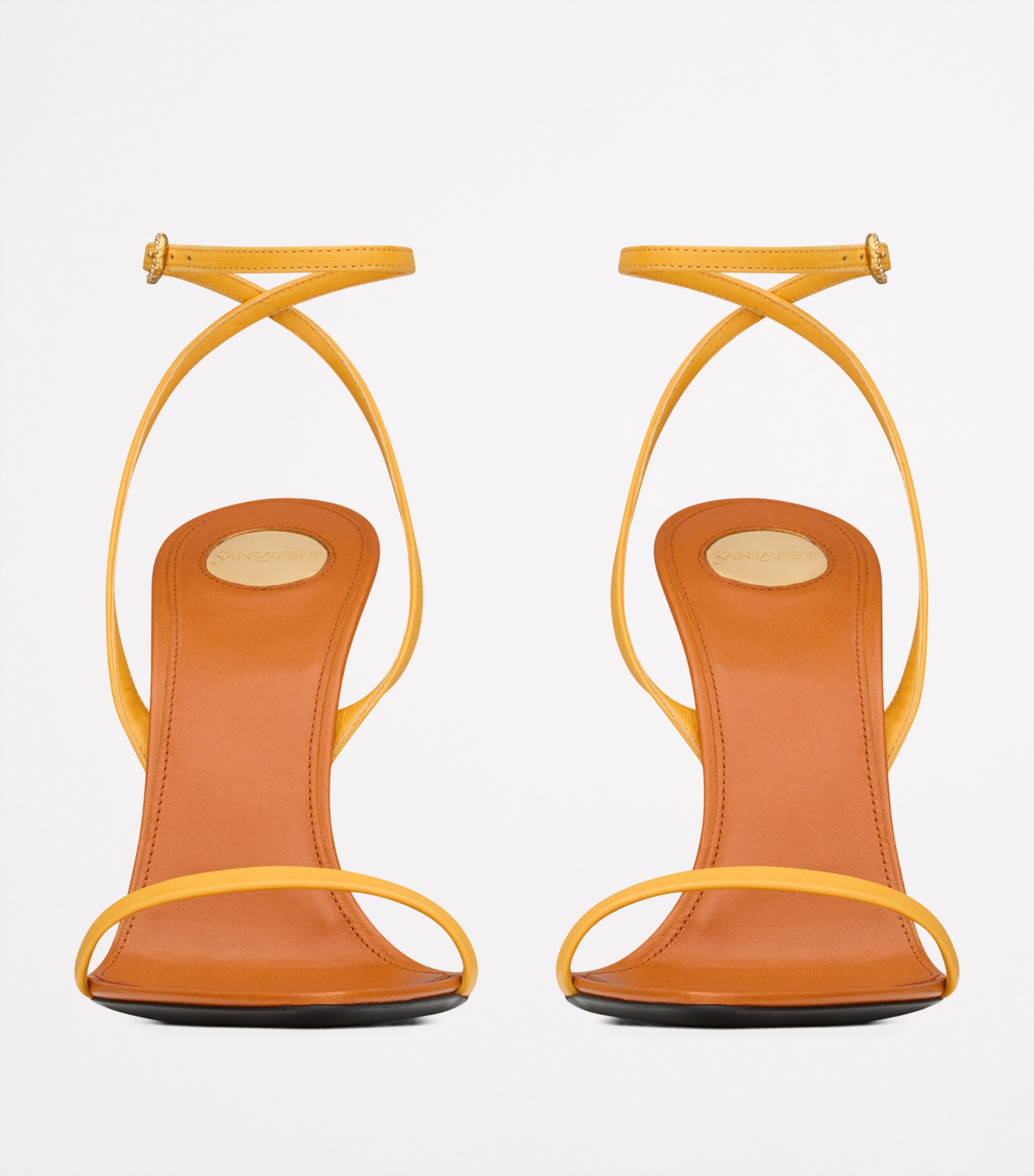 Saint Laurent Yellow Leather Katoucha Sandals 110