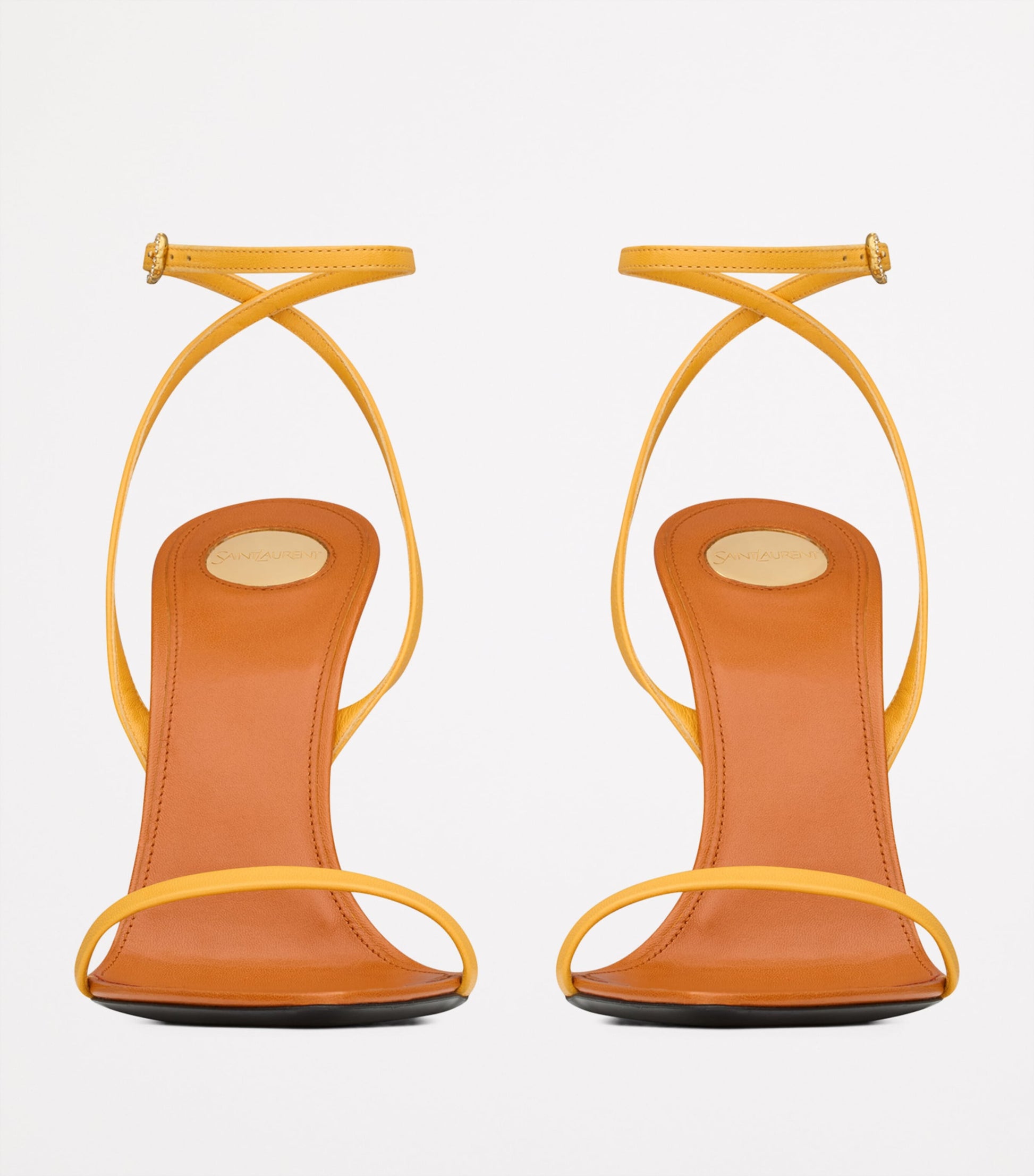 Saint Laurent Yellow Leather Katoucha Sandals 110