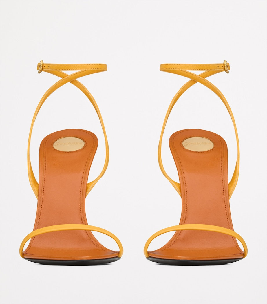 Saint Laurent Yellow Leather Katoucha Sandals 110